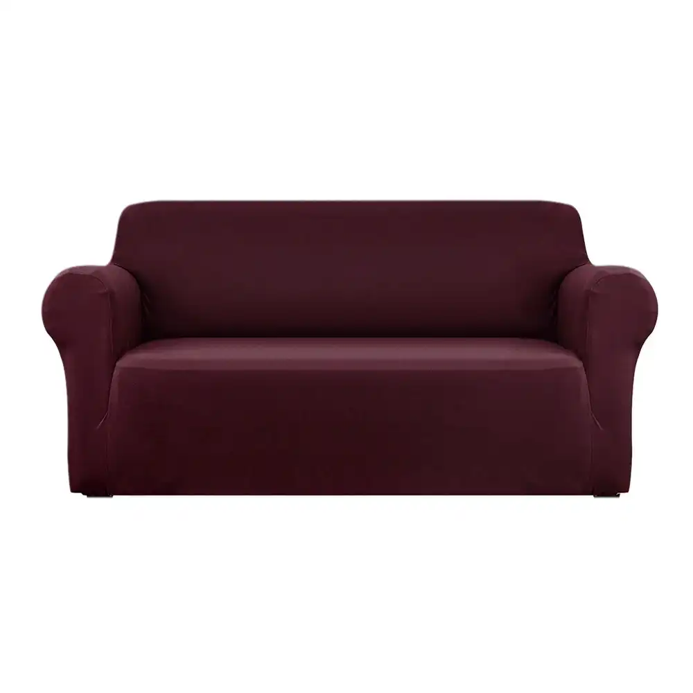 Artiss Sofa Covers Couch Covers Slip Cover 3 Seater Stretch Thick Soft Full Protect Burgundy Red