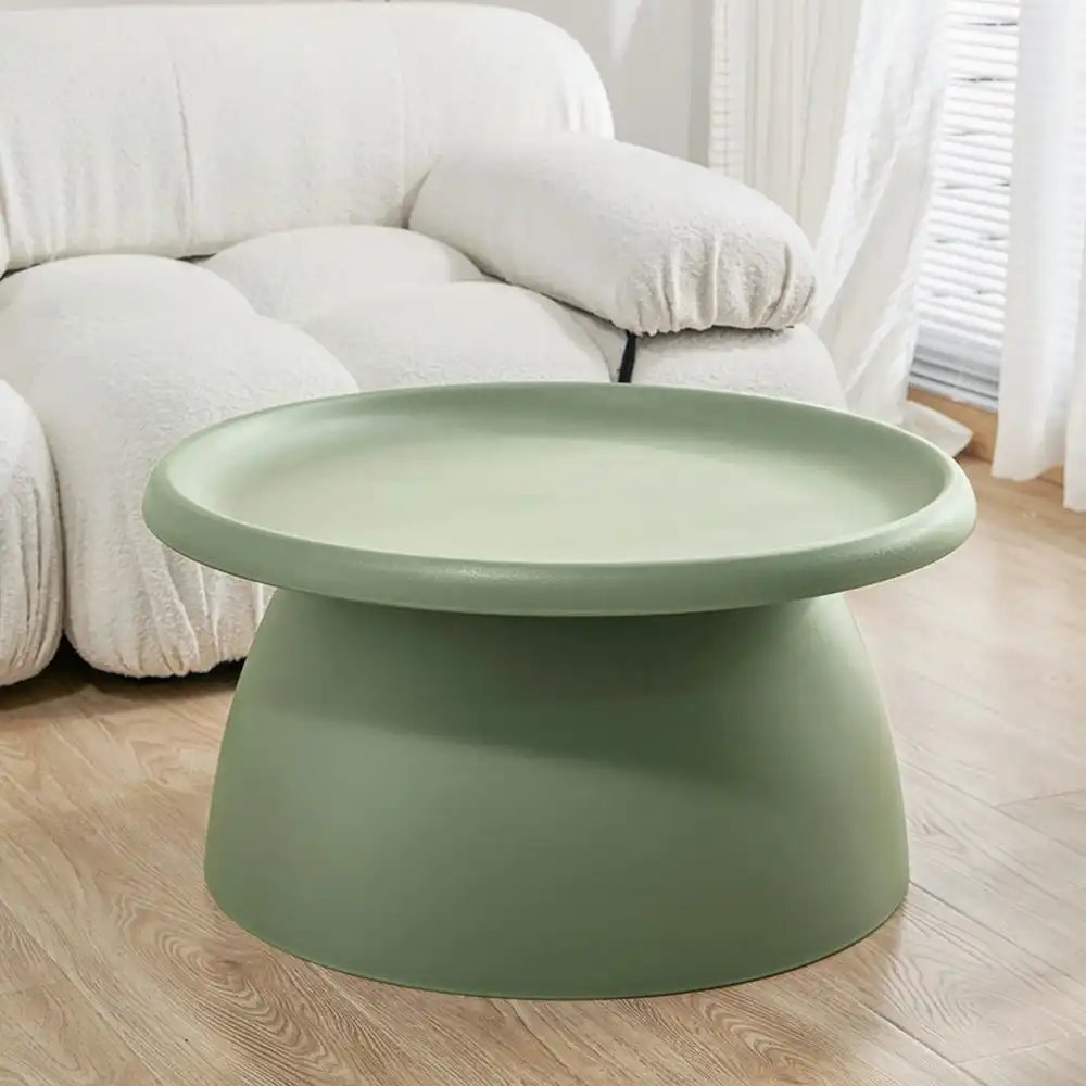ArtissIn Coffee Table Side Table Round Table Outdoor Plastic Coffee Table 71CM Green