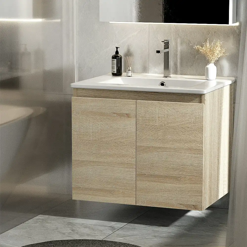 Cefito 600mm Vanity Unit Bathroom Basin Sink Wall Cabinet Oak