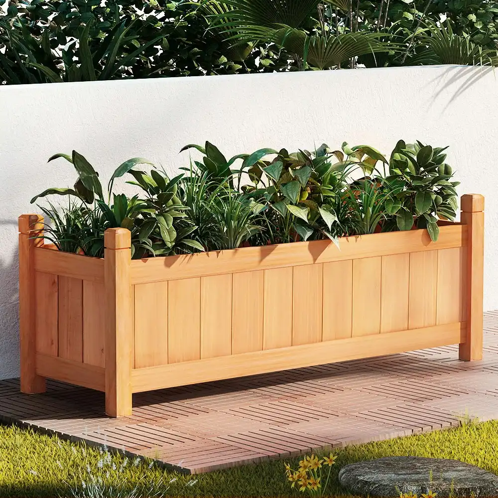 Greenfingers Wood Planter Box Garden Bed 90x30x33cm