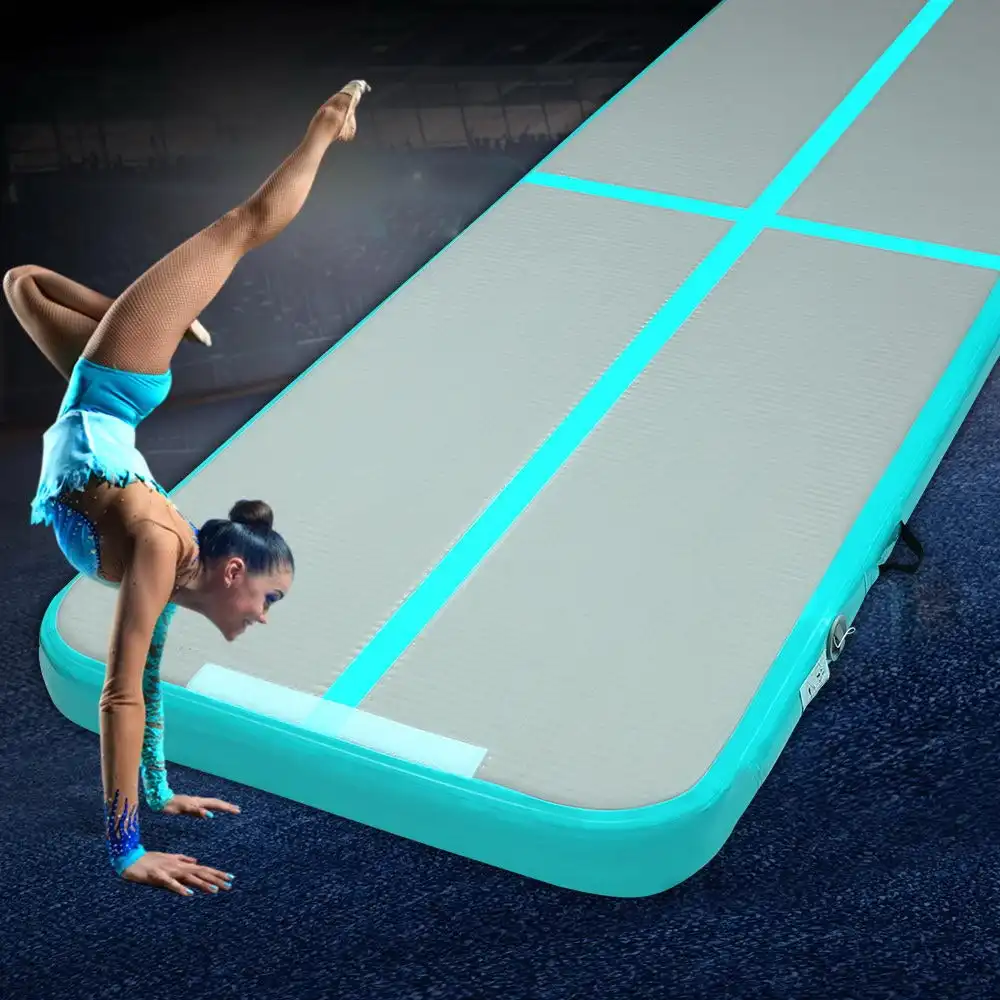 Everfit 3X1M Air Track Airtrack Inflatable Tumbling Mat Gymnastics Yoga Mats Mint