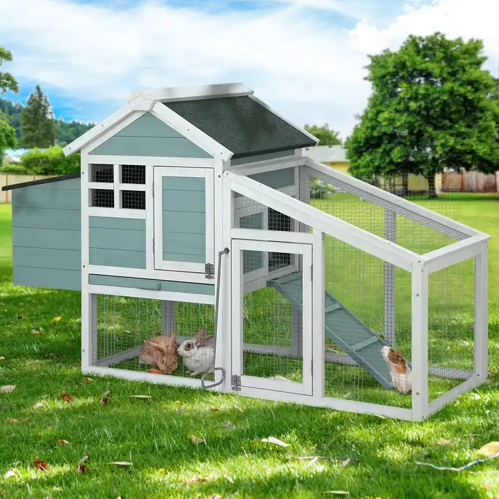 i.Pet Chicken Coop Rabbit Hutch Large House Run Cage Pet Hutch 150cm x 60cm x 93cm
