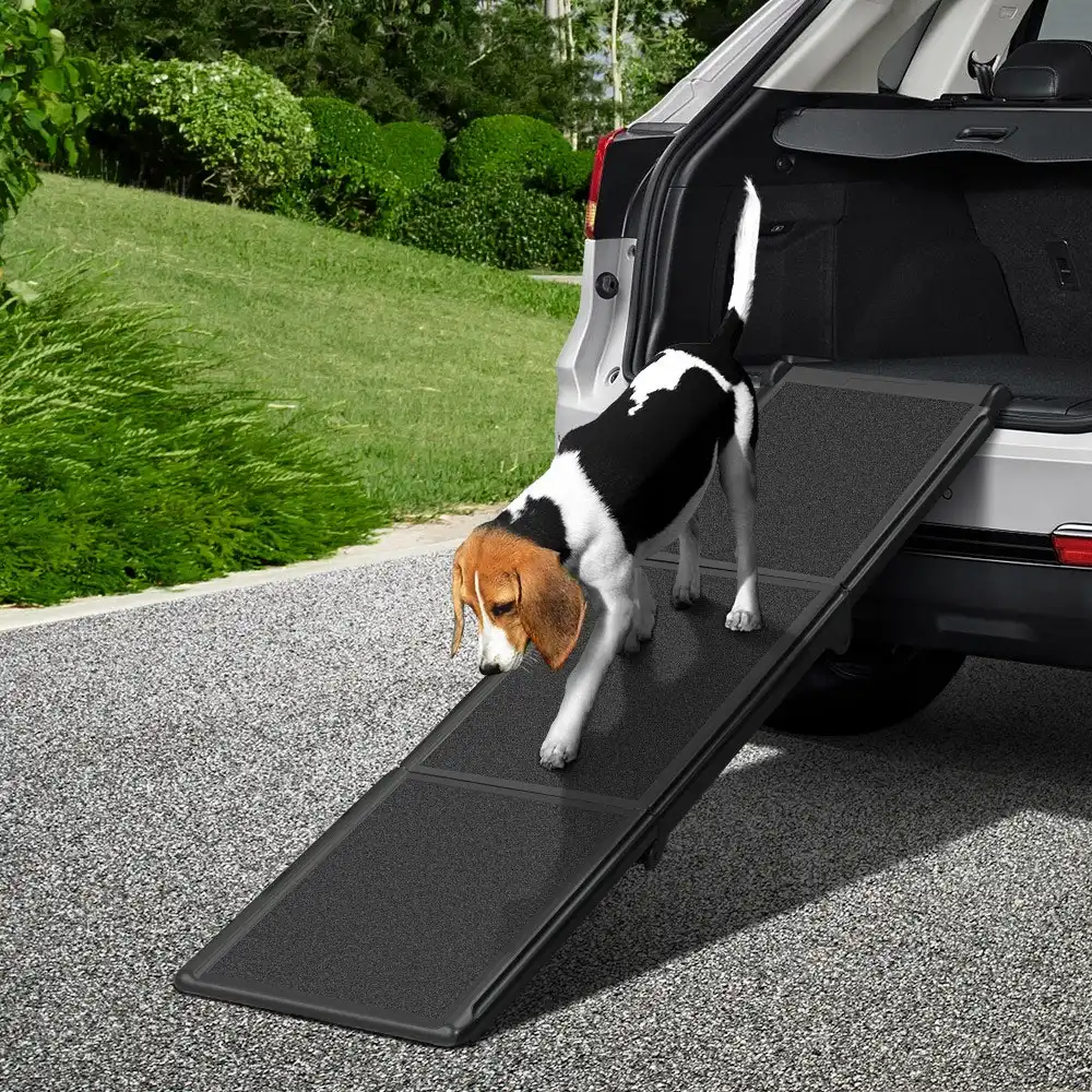 i.Pet Dog Ramp Steps Stairs Pet Stair Step Car Suv Travel Portable Foldable Lightweight Ladder