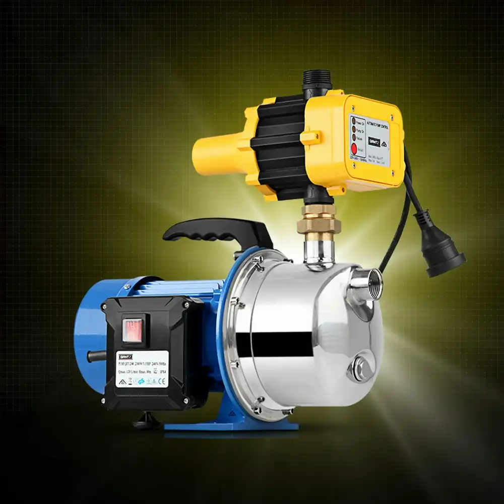 Giantz Water Pump High Pressure Switch Stage Controller Jet Pumps Garden Irrigation Yellow