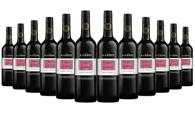 Hardys Stamp Shiraz Cabernet Wine 2019 - 12 Bottles