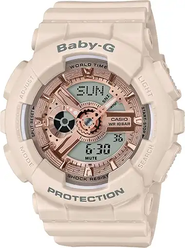 Baby G Digital & Analogue Watch Rose Gold Series BA110XCP-4A