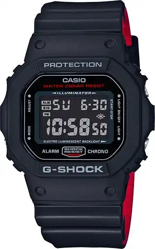 G-Shock Digital Watch Black and Red Series DW5600HR-1