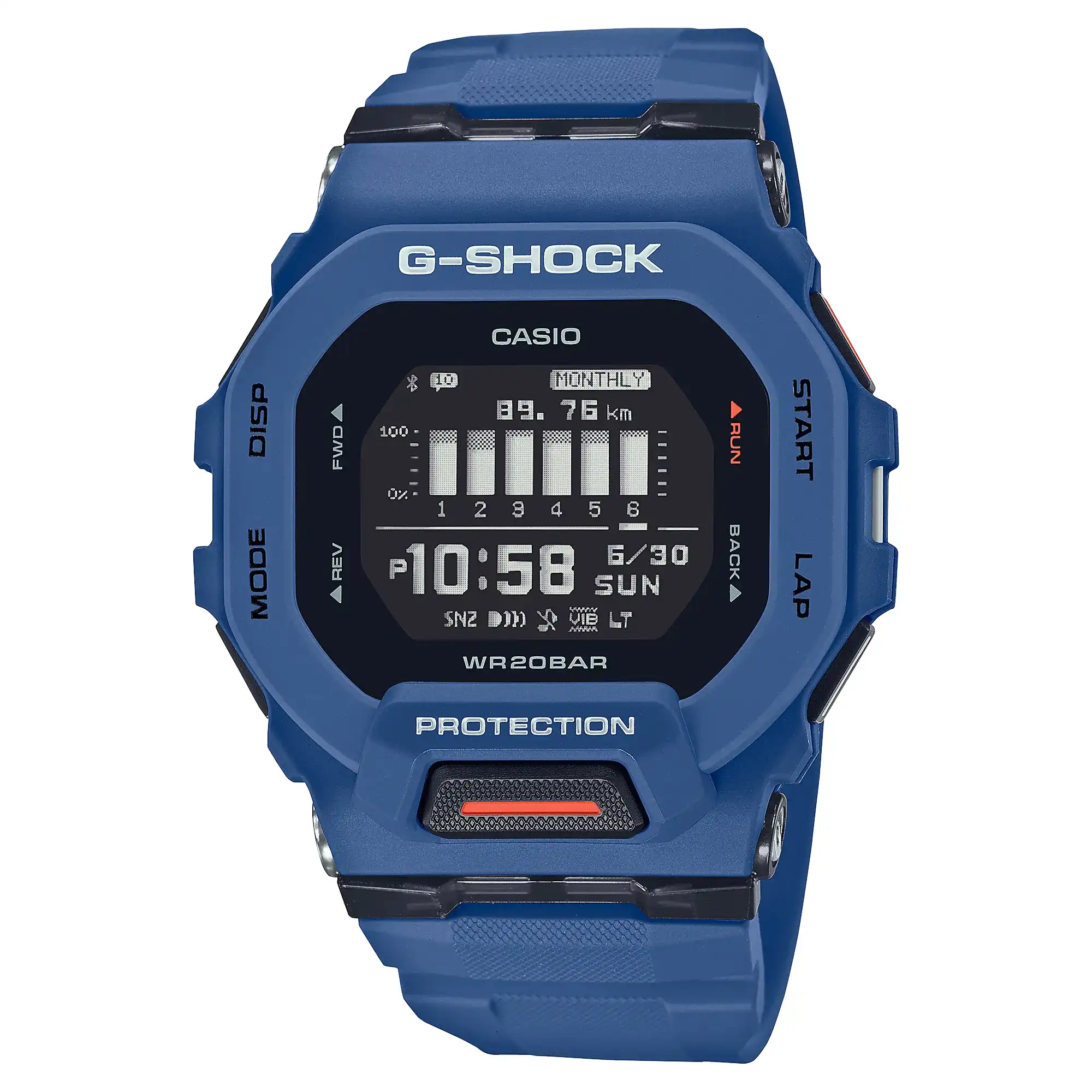 G-Shock Digital Bluetooth Fitness Watch G Squad Series GBD200-2D