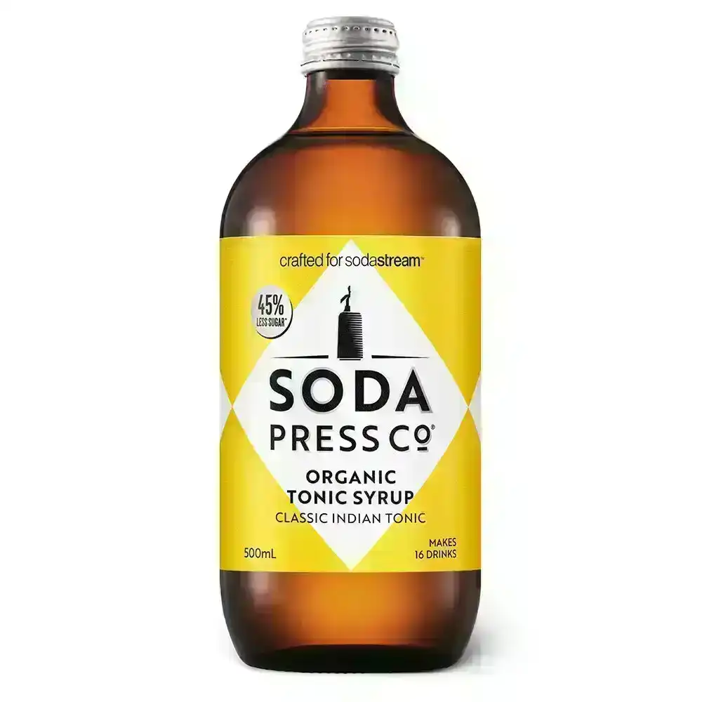 SodaStream 500ml Soda Press Organic Syrup/Mix 50% Less Sugar Indian Tonic