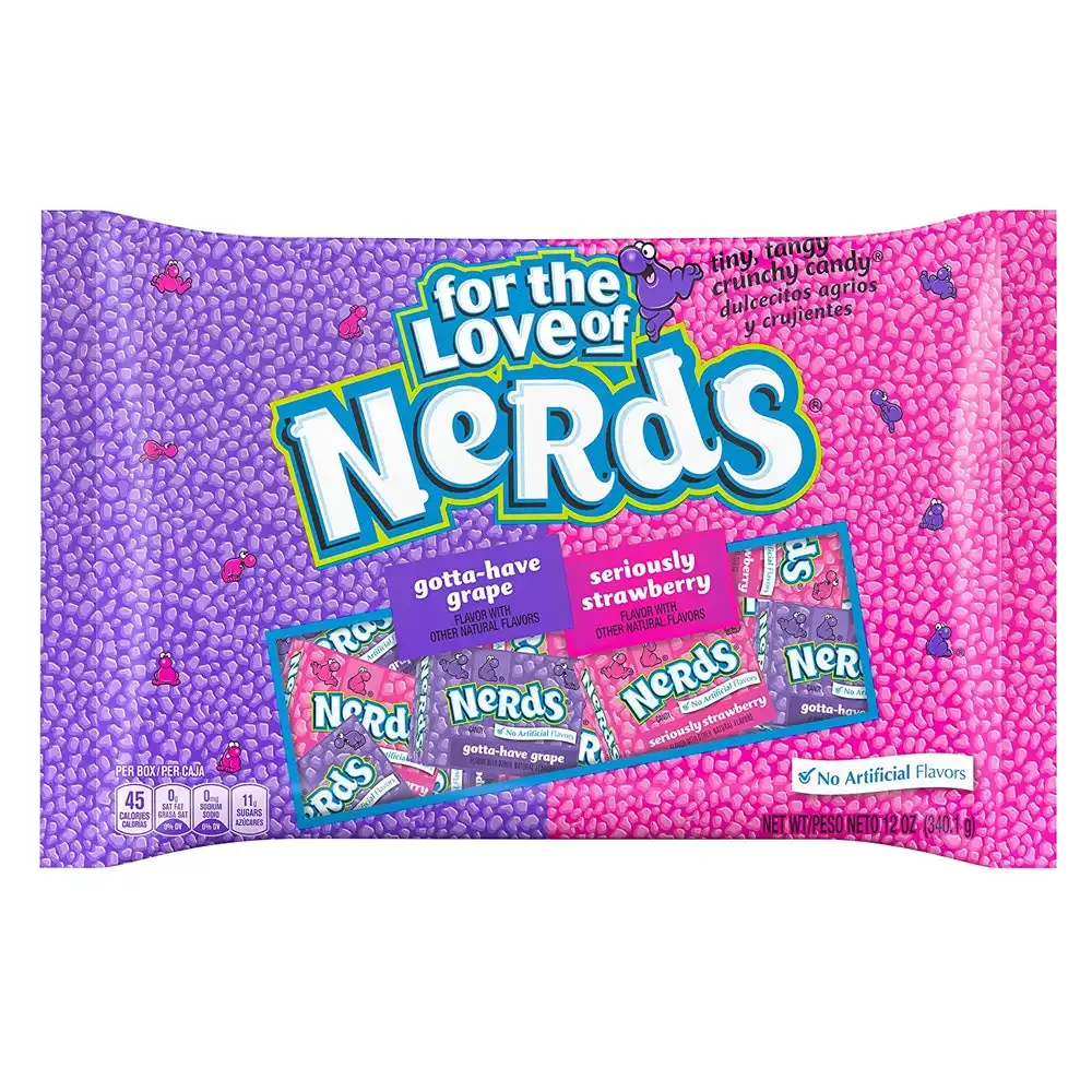 28PK Wonka Nerds Grapes & Strawberry 340g Confectionery Candy Soft Lolly