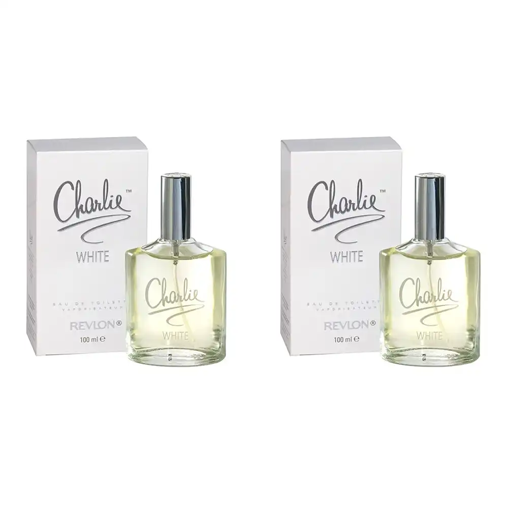 2x Revlon Charlie White 100ml Eau De Toilette/Fragrances/Natural Spray for Women