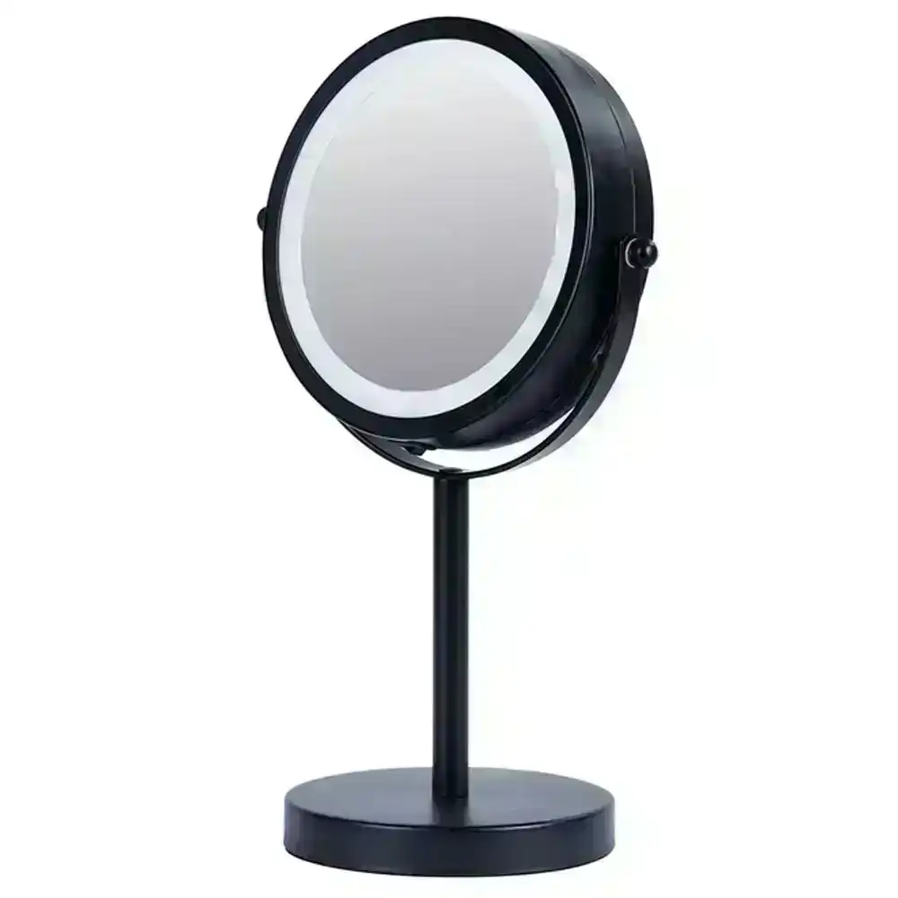 Clevinger 30x18cm Lisbon Magnifying Mini Makeup Cosmetic Mirror Metal Matte BLK