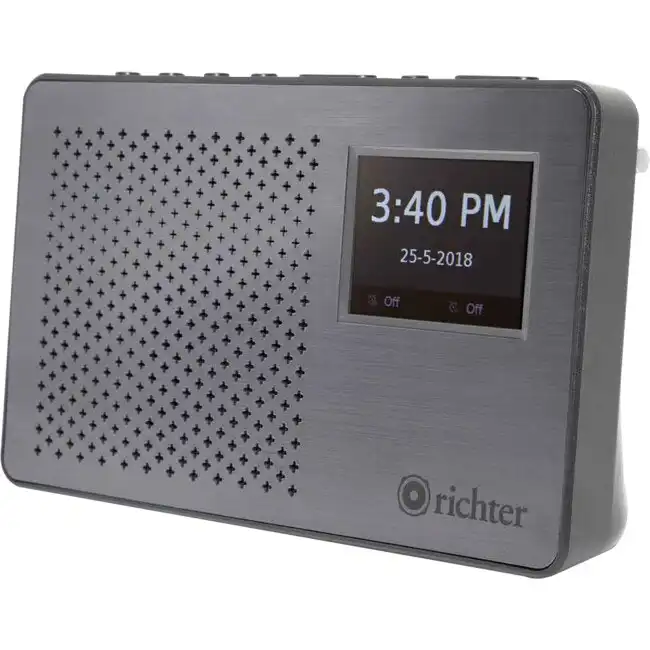 Richter 18.5cm DAB+ Digital FM 2.4" LCD Display Radio Grey Music/Audio