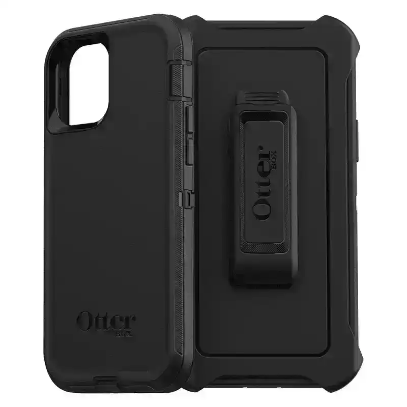 Otterbox Defender Case 6.7" Drop Proof Phone Cover for iPhone 12 Pro Max Black