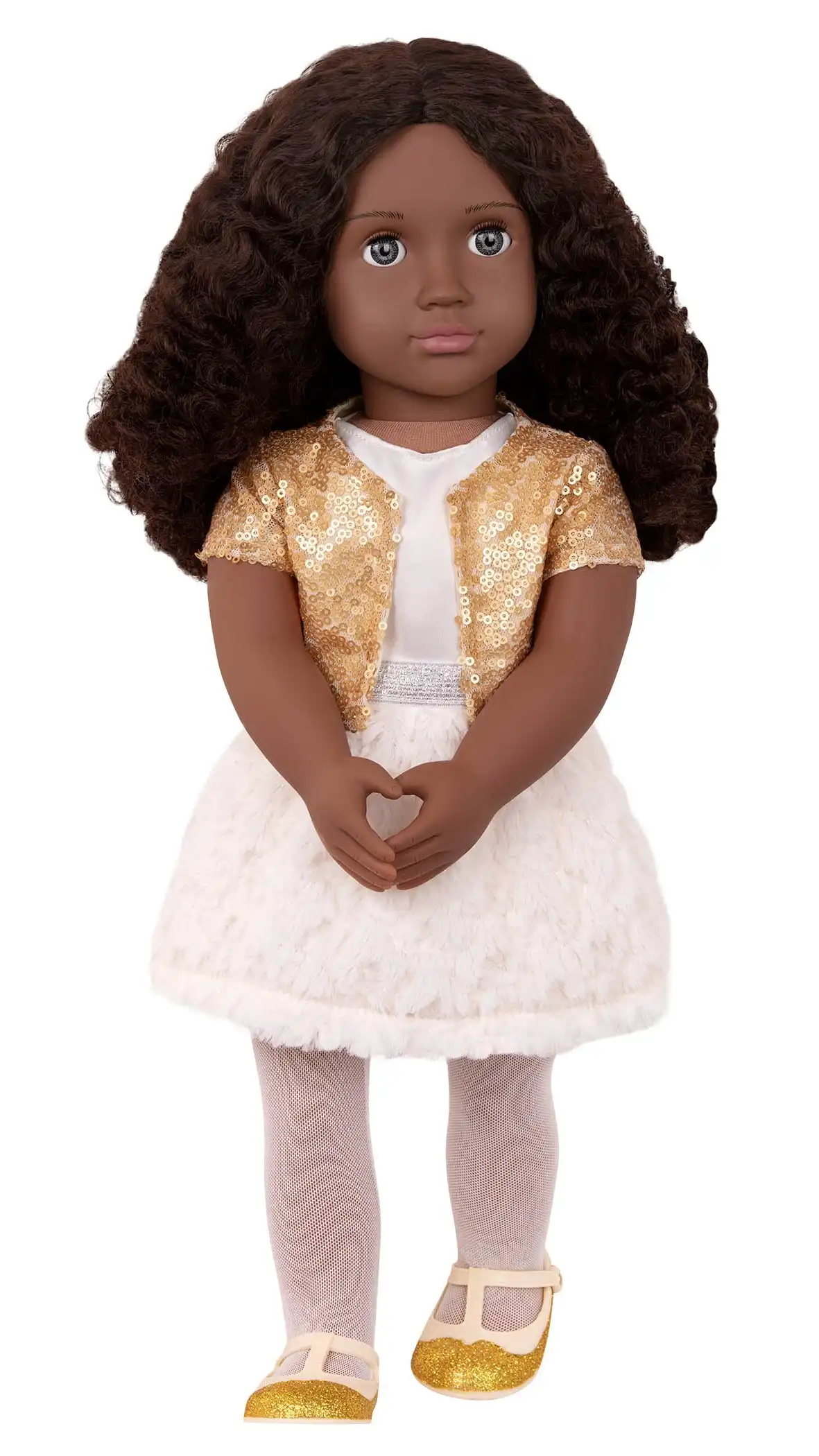 Our Generation Haven Doll W/Dress & Gold Sequin Cardigan