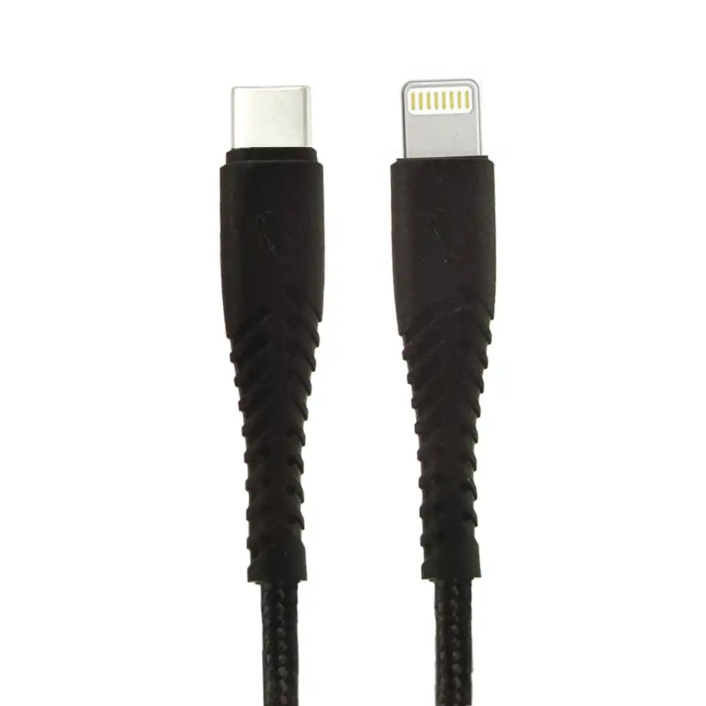Gecko USB-C to Lightning MFI-Certified Charging 1.5m Braided Cable For iPhone BK