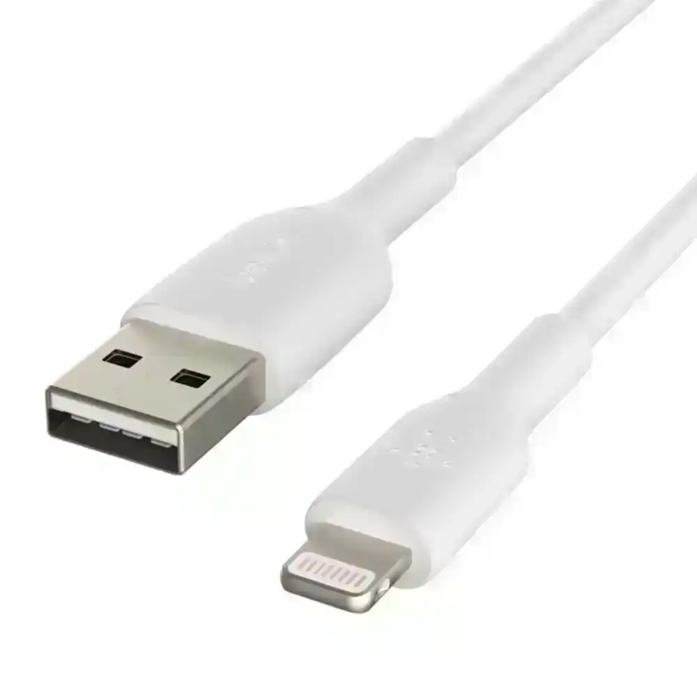 Belkin 1m Lightning USB-A Cable Data Charging Cord for Apple iPhone 11 XS White