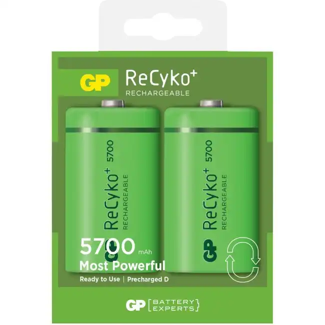 2x Recyko LSD Type D 5700mAh 1.2V NiMH High Drain Rechargeable Reusable Battery