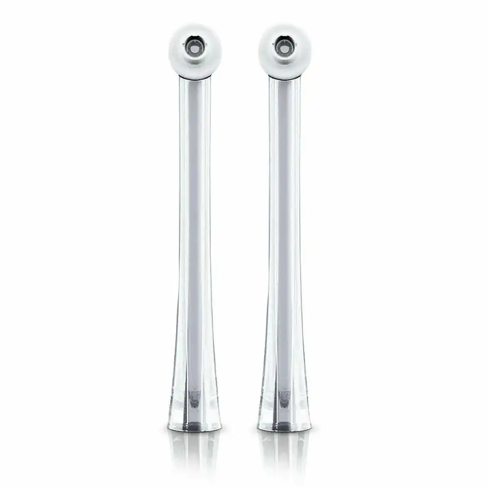 2pc Philips HX8032/05 Replacement Nozzle Dental Heads for AirFloss Ultra Silver