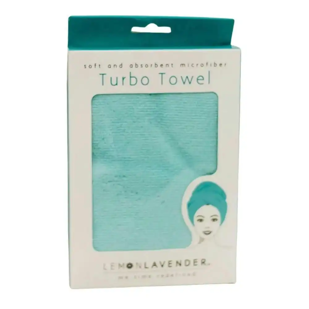 Lemon Lavender Microfiber Turbo Towel - The Real Teal
