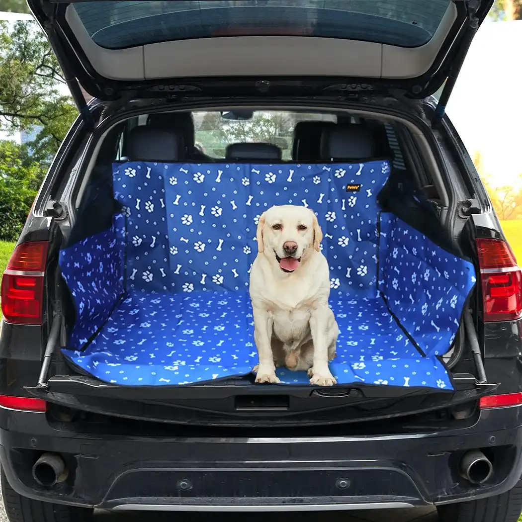 Pawz Pet Boot Car Seat Cover Hammock Nonslip Dog Puppy Cat Waterproof Rear Blue
