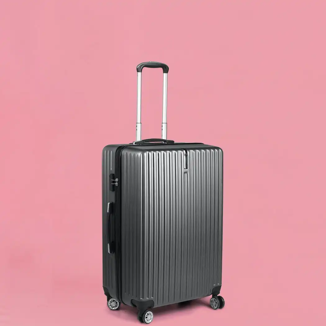Slimbridge 20" Carry On Luggage Suitcase Travel TSA Lock Hard Shell Dark Grey