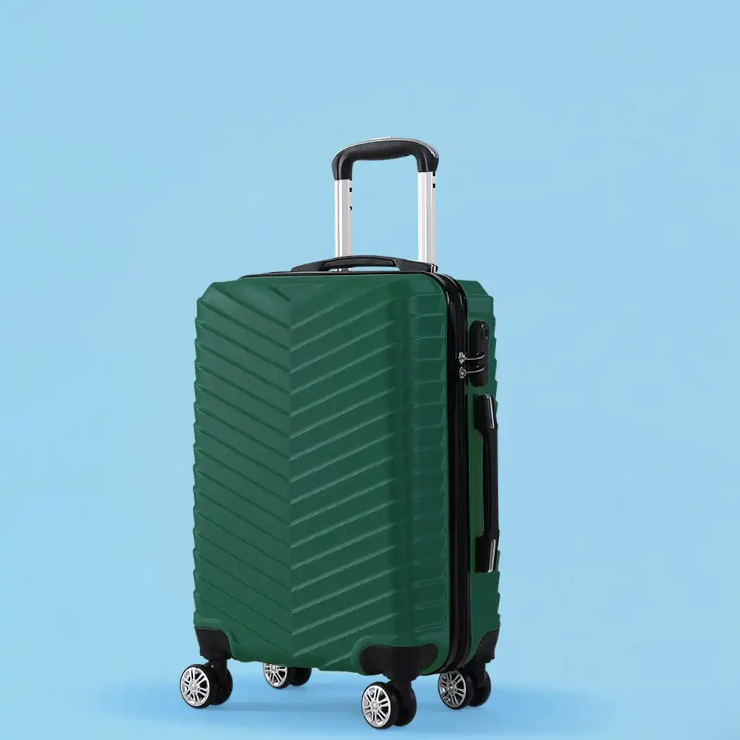 Slimbridge 24" Luggage Suitcase Travel TSA Hard Shell Carry Lightweight Green