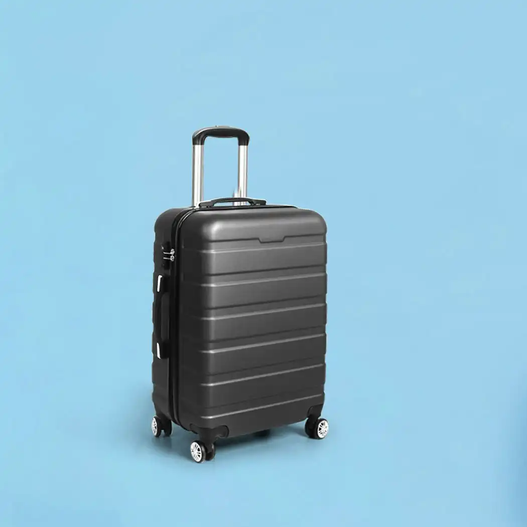 Slimbridge 20" Carry On Luggage Case Suitcase Travel TSA Hard Shell Dark Grey
