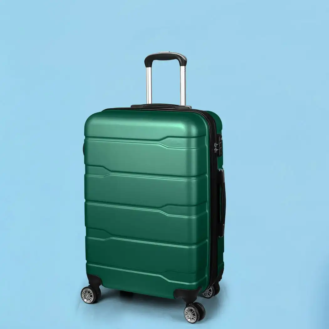 Slimbridge 20" Expandable Luggage Carry On Travel Suitcase Case Hard TSA Green