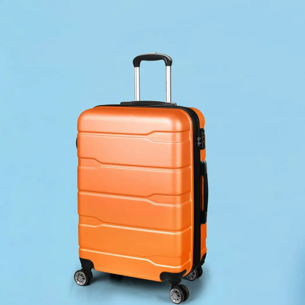 Slimbridge 20" Expandable Luggage Carry On Travel Suitcase Case Hard TSA Orange