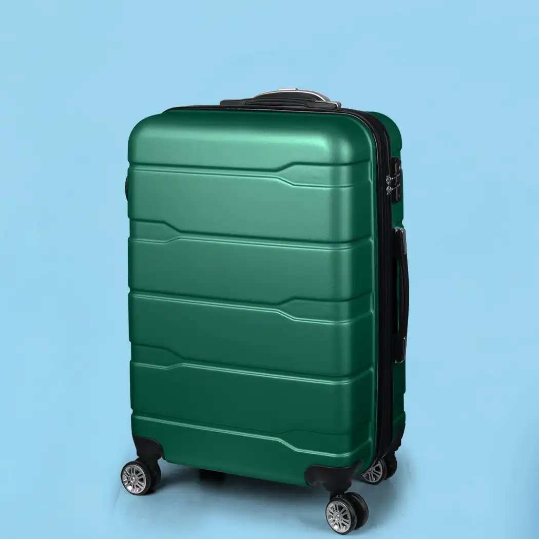 Slimbridge 28" Inch Expandable Luggage Travel Suitcase Case Hard Shell TSA Green