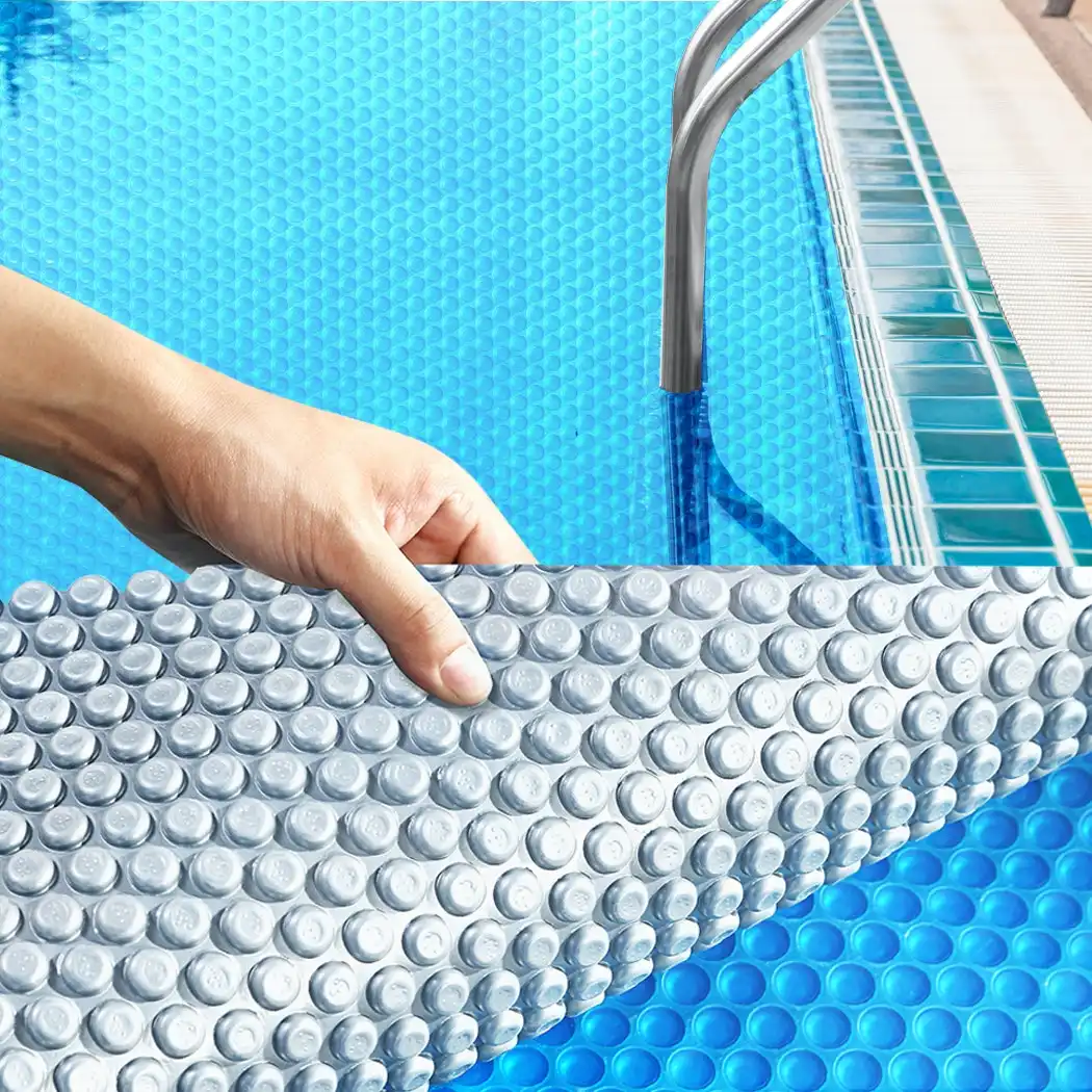 Traderight Group  Solar Swimming Pool Cover 400 Micron Outdoor Bubble Blanket Heater 10 X 4.7M