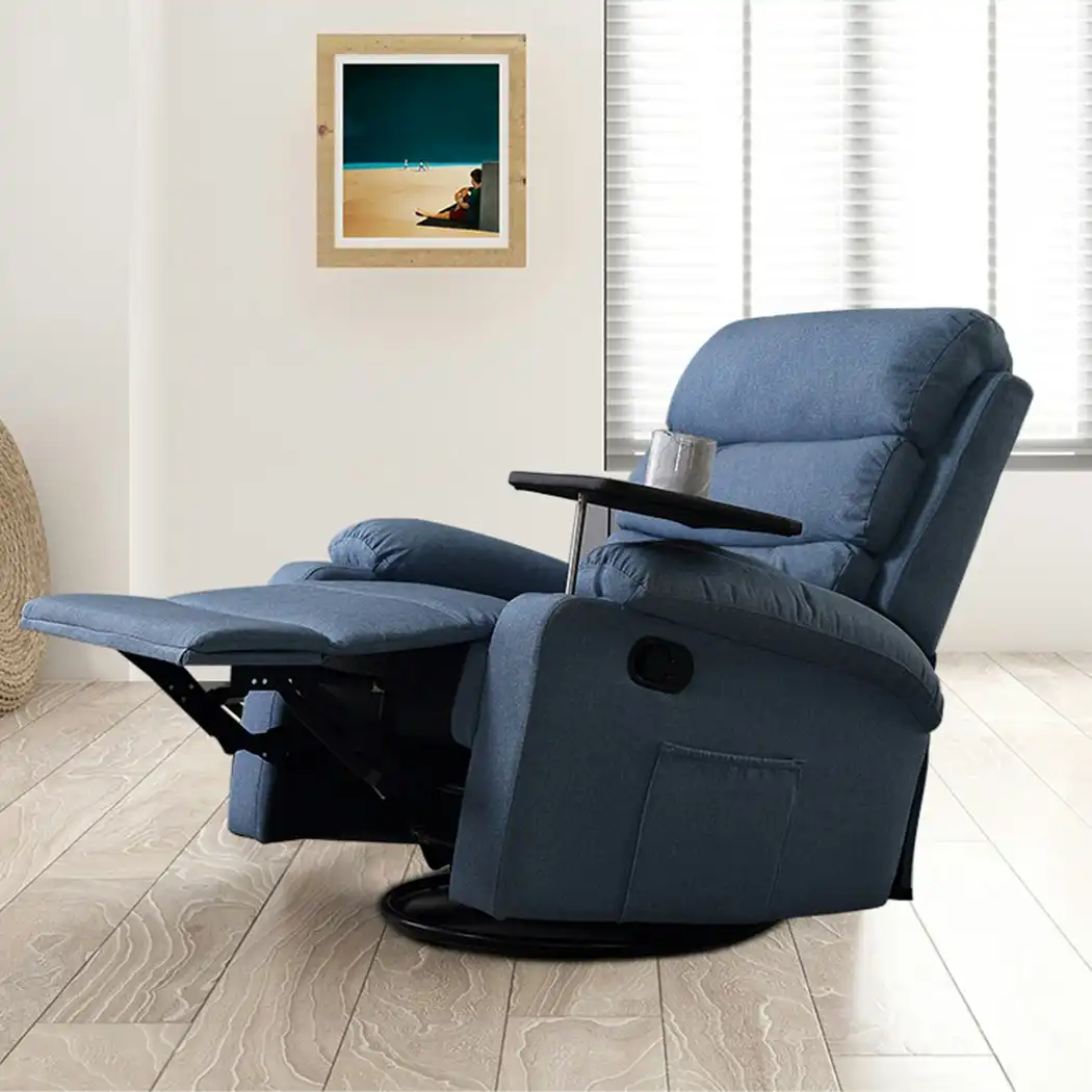 Levede Massage Chair Recliner Chairs Heated Lounge Sofa Armchair 360 Swivel (OF1025-F-BL)
