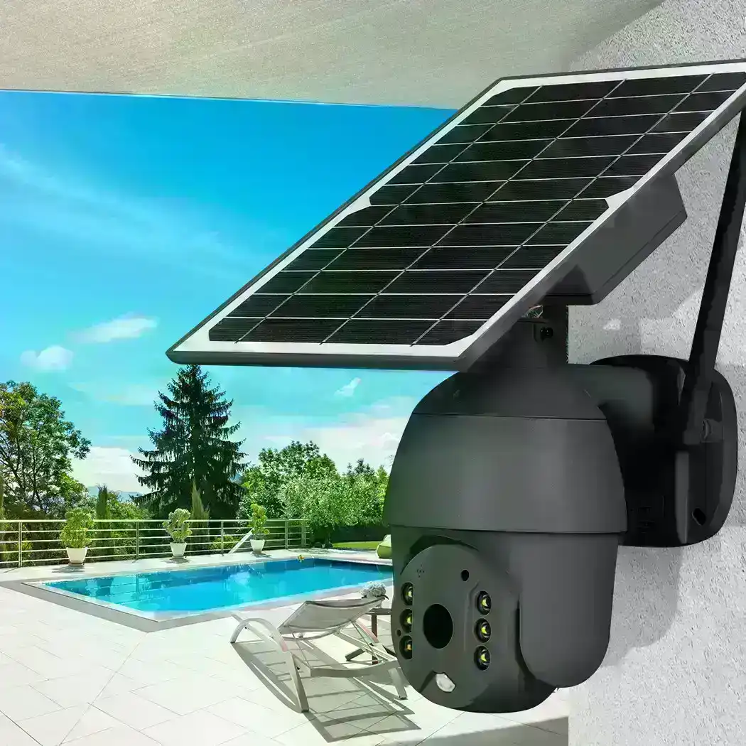 Traderight Group  Solar Powered Security Camera Wireless System Rechargeable Outdoor Night Vision