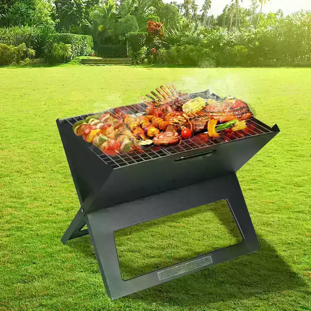 Moyasu Portable Charcoal BBQ Grill Outdoor Camping Barbecue Set Picnic Foldable