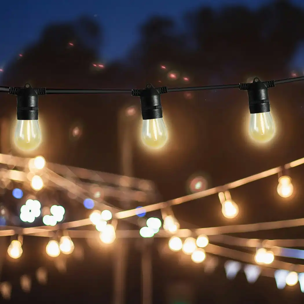Emitto Solar Festoon Lights LED String Lights Garden Party Outdoor Decor 17M