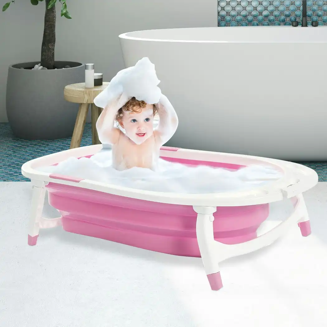 Traderight Group  Traderight Group  Baby Bath Tub Infant Toddlers Foldable Bathtub Folding Safety Bathing Shower