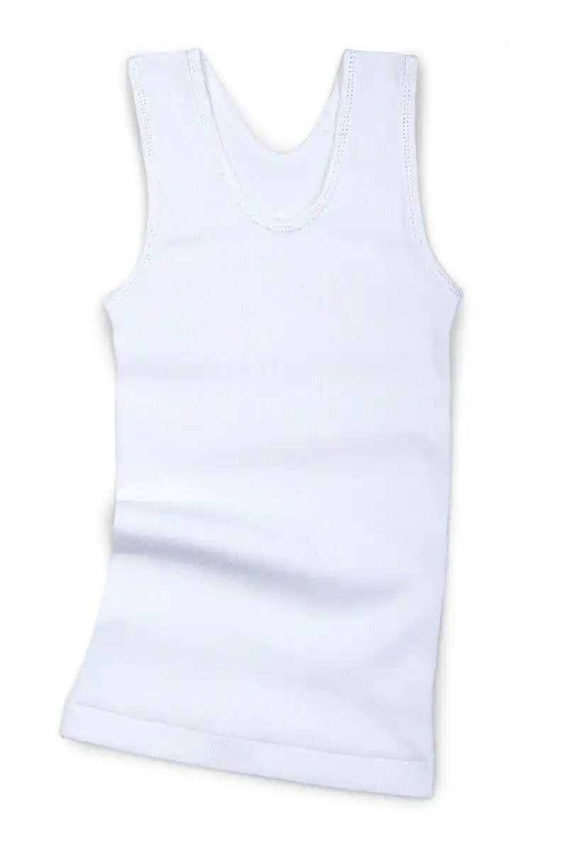 Bonds Boys Kids White Chesty Vest Cotton Singlet Singlets Size 3 4 6 8 10 12 14 16