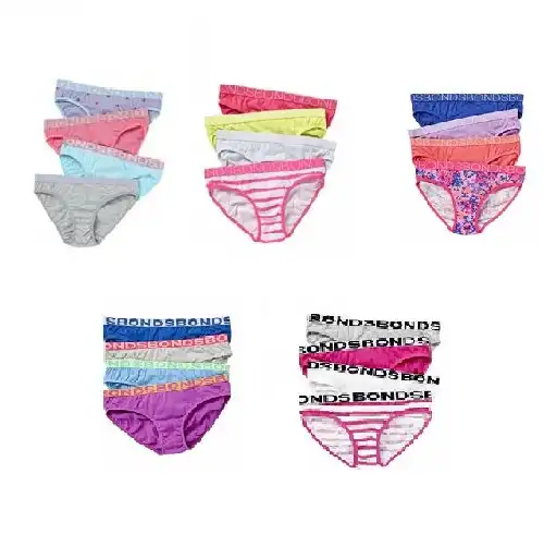 12 Pairs X Bonds Girls Underwear Kids Briefs Knickers Undies Assorted Colours