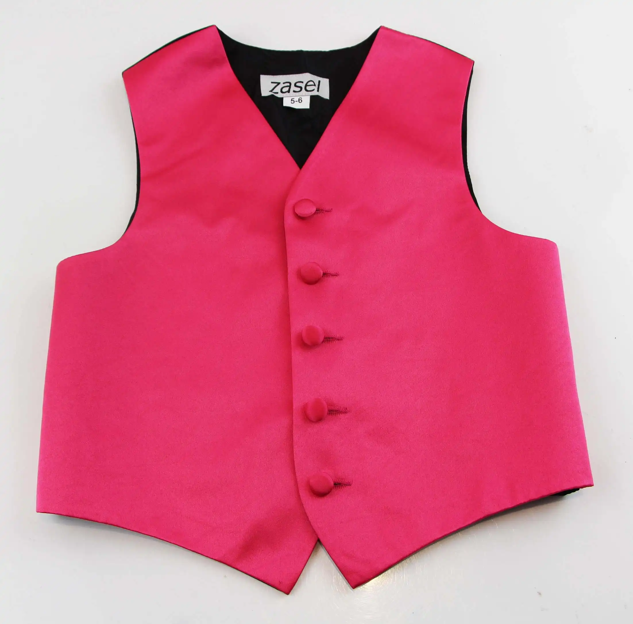 Hot Pink Boys Junior Vest Adjustable Waistcoat
