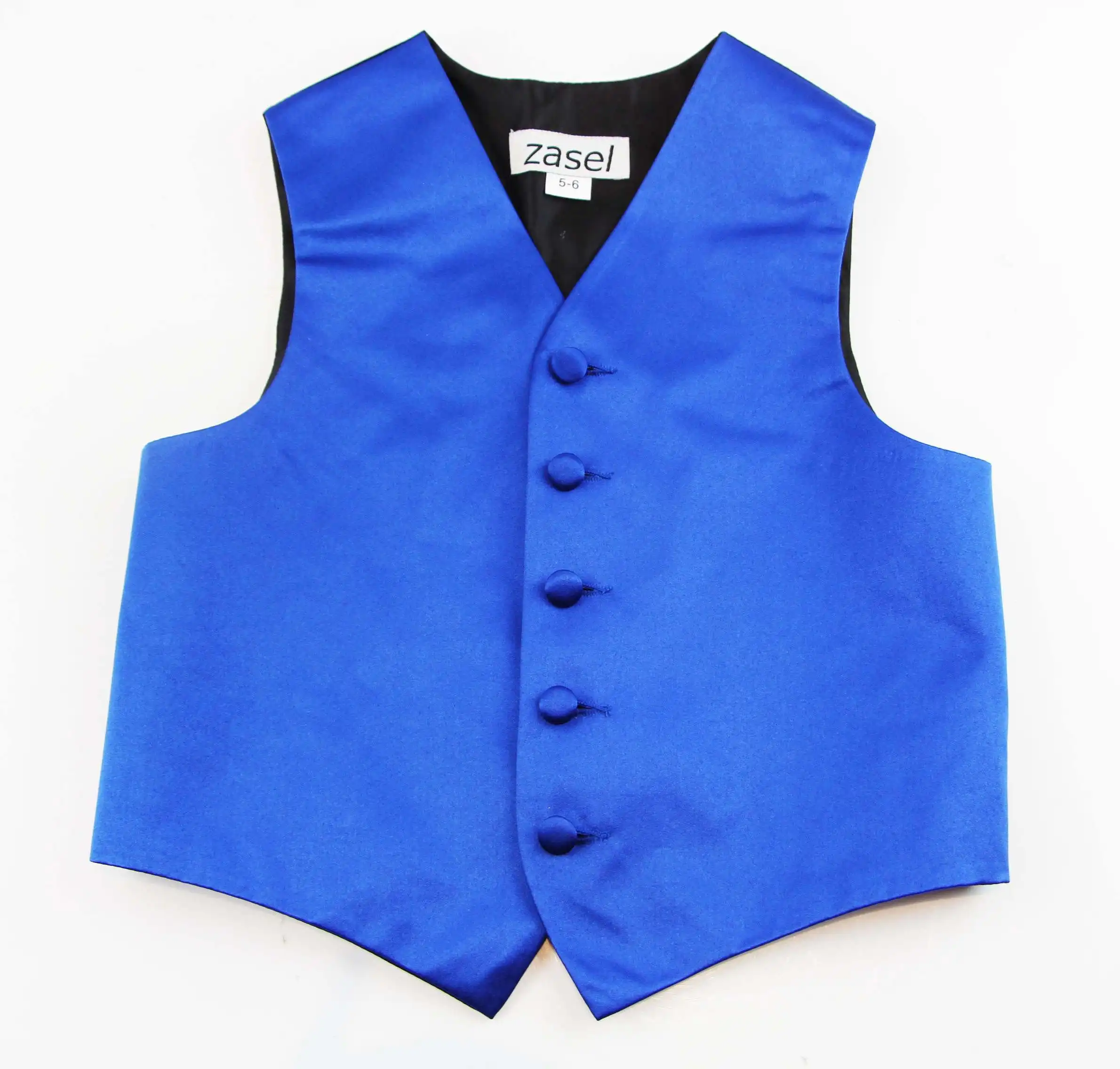 Royal Blue Boys Junior Vest Adjustable Waistcoat