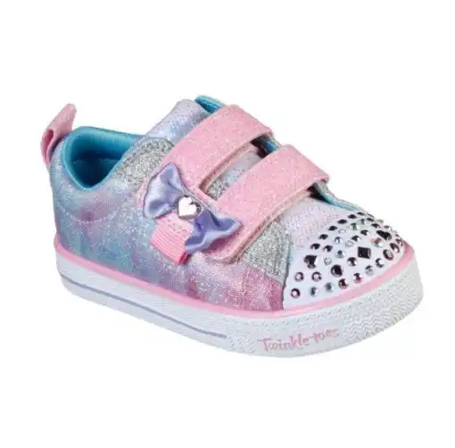 Kids Skechers Shufflelites Sweet Supply Colourful Infant Girls Light Up Sneakers