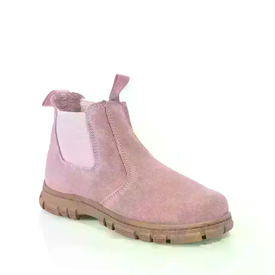 Grosby Ranch Junior Girls Boots School Leather Slip On Shoes - Pink