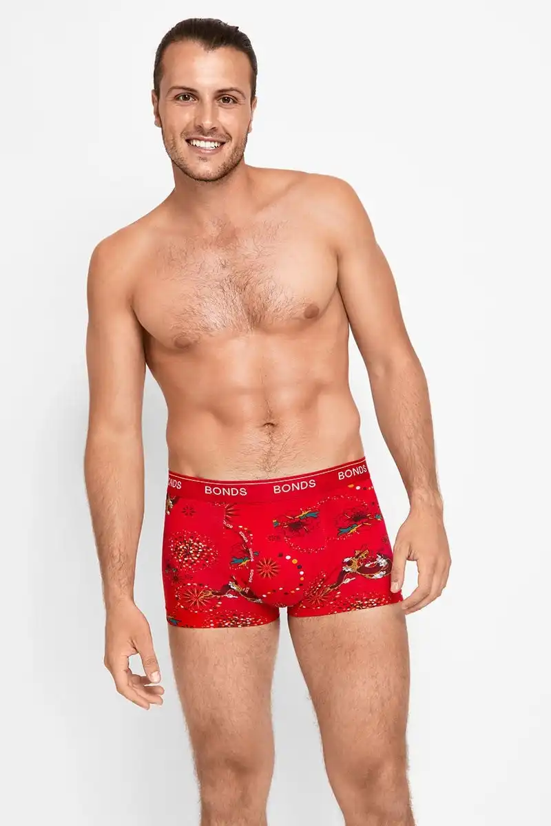 6 x Mens Bonds Guyfront Trunks Underwear Red Lucky Dragon, Australian  Fashion Boutique