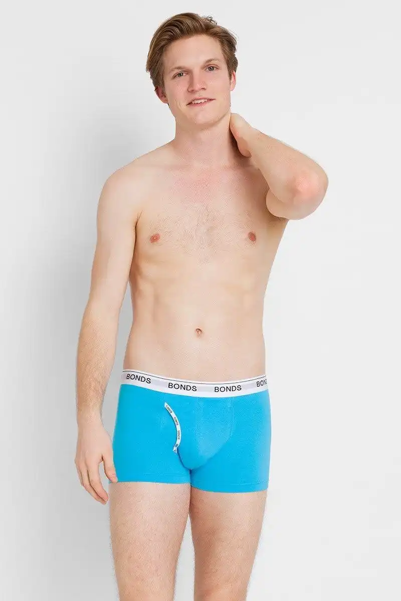 5 x Mens Bonds Guyfront Trunks Underwear Ocean Blue