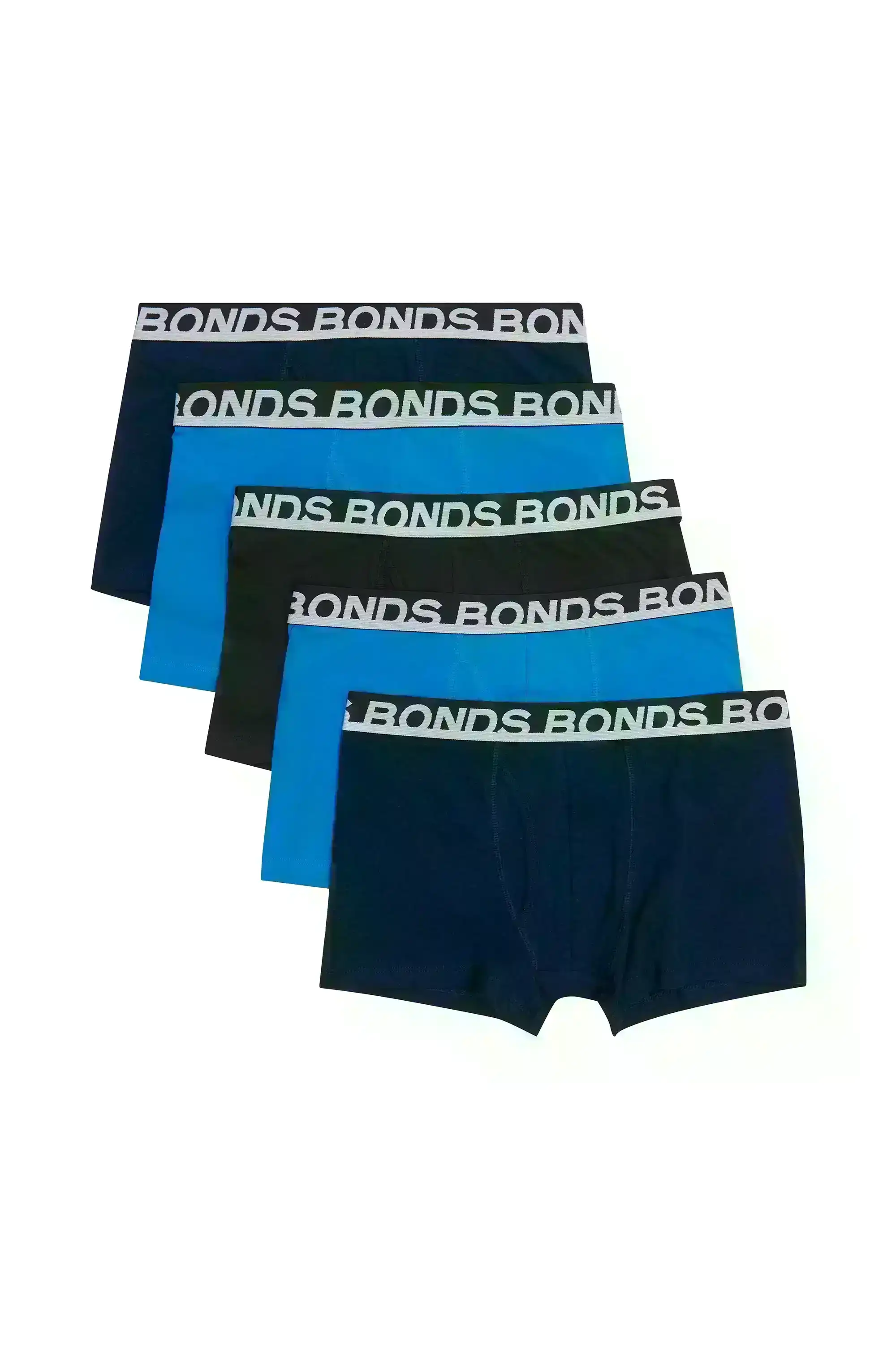 25 X Bonds Mens Everyday Trunks Underwear Black / Navy / Blue