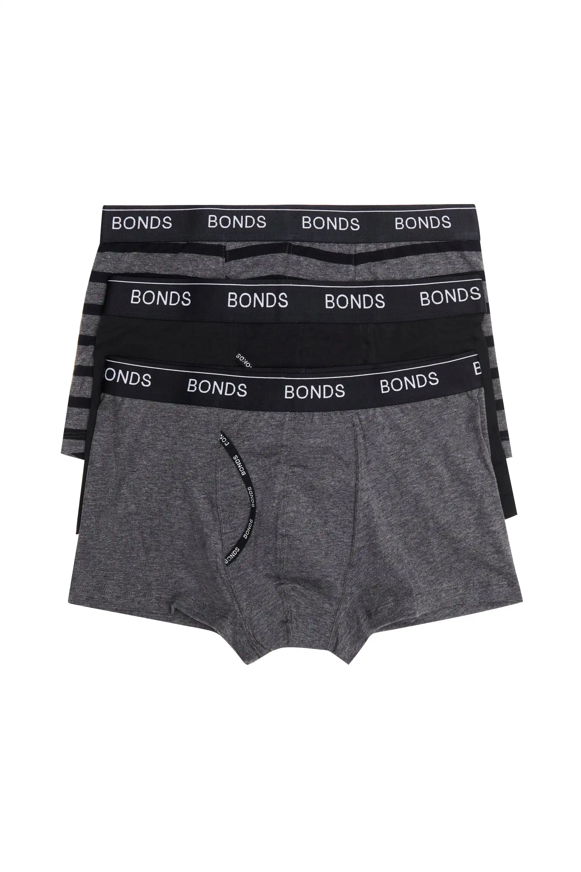 6 x Mens Bonds Guyfront Trunk Trunks Underwear – Charcoal Stripe, Australian Fashion Boutique