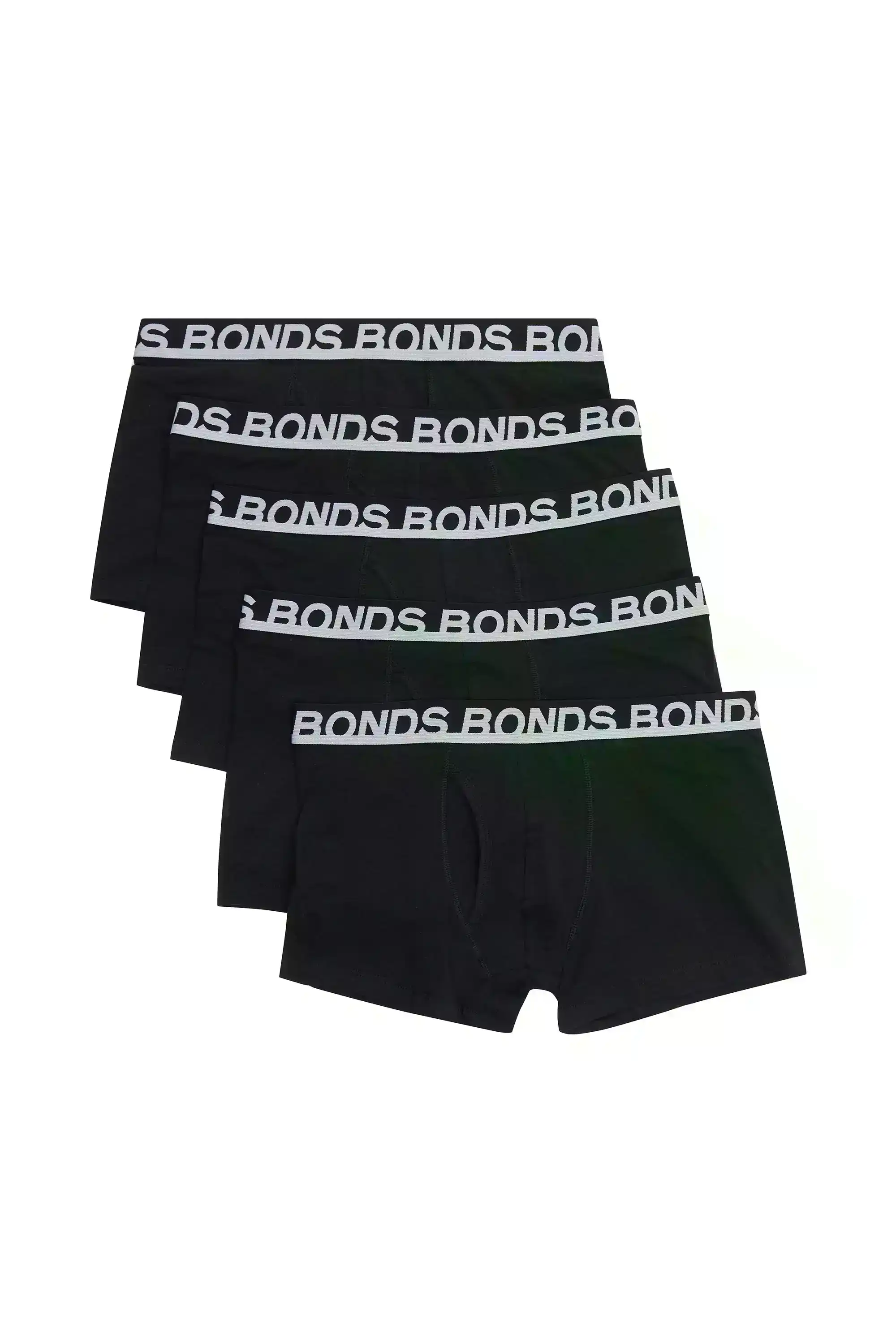20 X Bonds Mens Everyday Trunks Underwear Black
