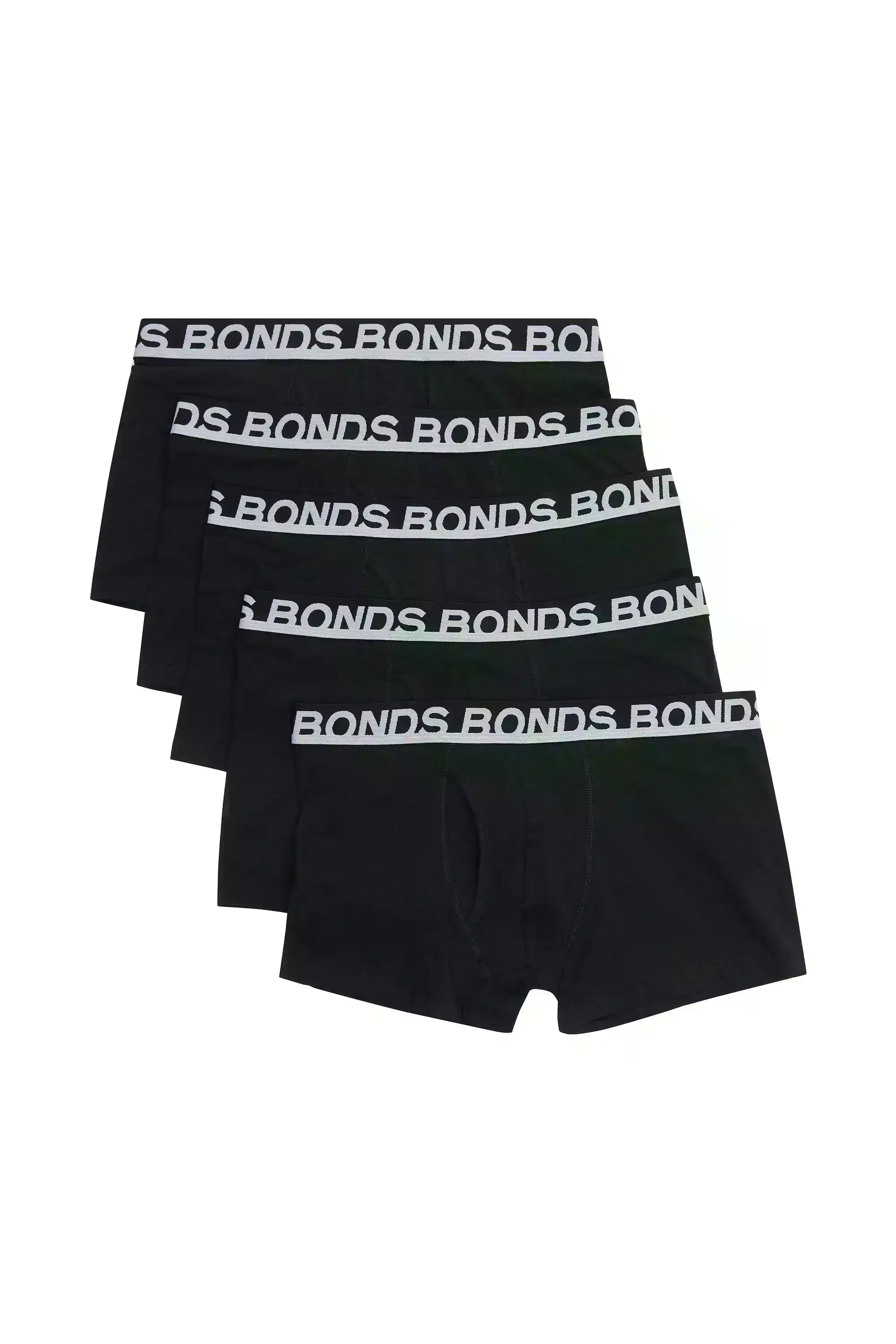 15 X Bonds Mens Everyday Trunks Underwear Black