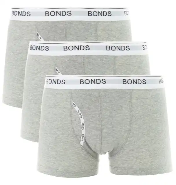 6 x Mens Bonds Guyfront Trunks Underwear Undies Grey Marle